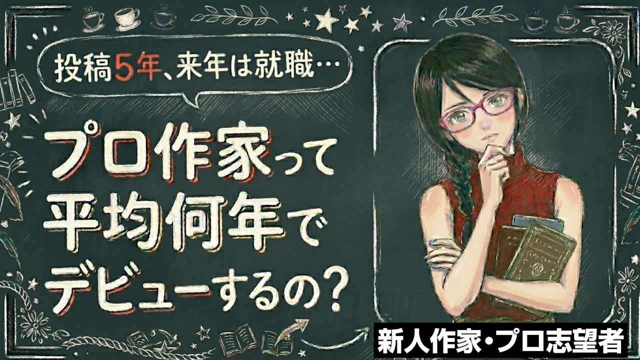 【小説家】投稿5年目は遅い？プロデビューにかかる平均年数と「焦り」の処方箋【新人作家・小説家プロ志望者】