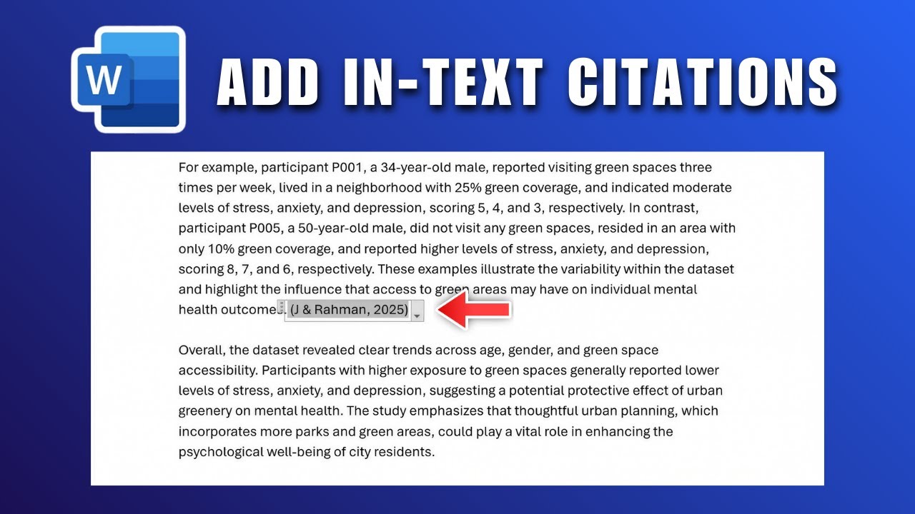 In-text Citations in Microsoft Word 2026 | How to Add In-Text Citations ...