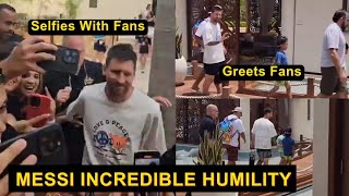 Humble Messi Greets and Took Picture With Fans when Enjoying With Family in Miami | Messi News