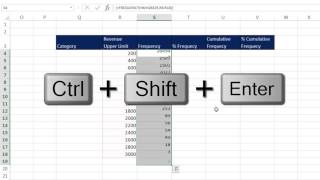 basic excel business analytics #17: frequency array function for frequency distribution & histogram