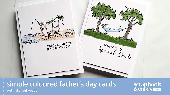 Simple Coloured Father's Day Cards with Daniel West