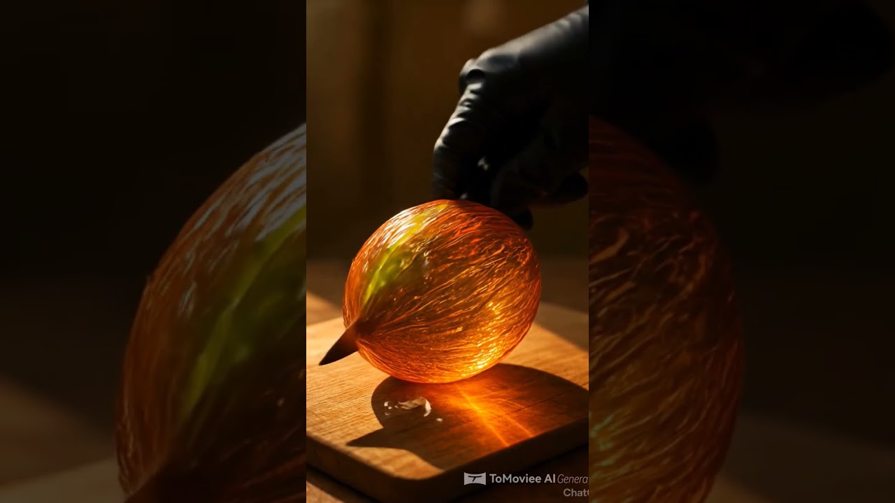 Glass coconut  cutting ASMR fruit cutting ASMR 