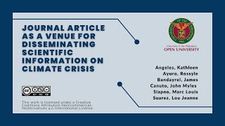 Famous DEVC 263 Video Report - Journal Article for disseminating scientific information on climate crisis Net Worth