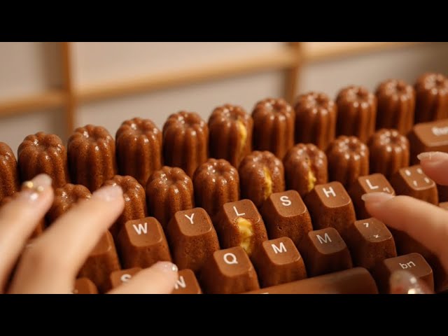 【ASMR】お菓子でできたキーボードのタイピングＡＳＭＲ🍮🍪│甘くておいしいキーボード🎧✨