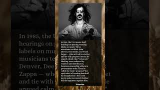 "The senators expected a wild rock musician. Frank Zappa showed up with a constitutional argument."