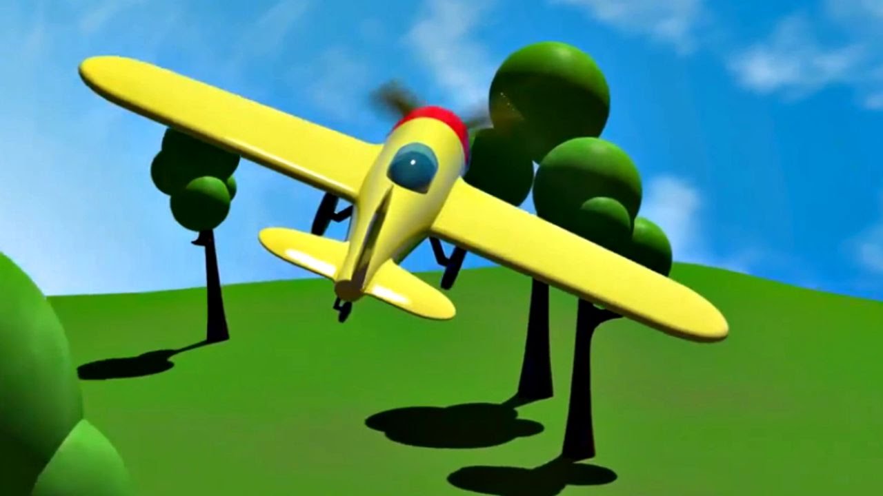 Dessin animé en français pour enfants: assemblage d'un avion 