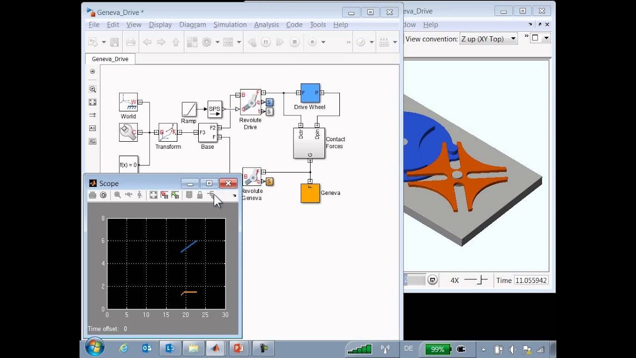 Modeling Contact Forces in a Geneva Drive