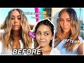 20 MIN SUMMER TRANSFORMATION: Quick Beachy Flat Iron Waves and Glowy Summer Makeup