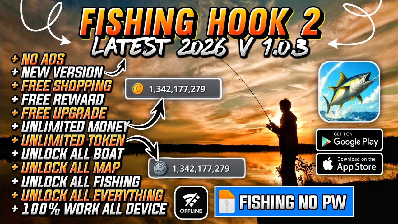 ‼️MOD Fishing Hook 2 - NO PASSWORD - VERSION 1.0.3 - LATEST 2026.