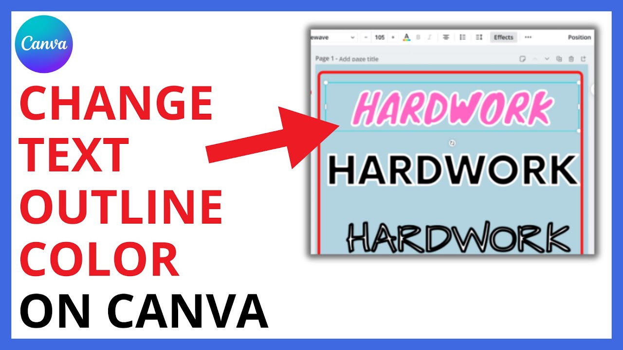 How to Change Text Outline Color in Canva [2025 FULL GUIDE] - YouTube