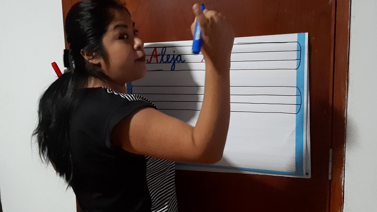 Un Renglon Indicaciones para escribir en cuaderno triple renglón - YouTube