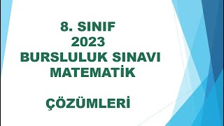 #meb 2023 8. SINIF, BURSLULUK SINAVI MATEMATİK SORU ÇÖZÜMLERİ