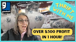 Over $500 of Profit in 1 Hour | Thrift With Me | Goodwill Las Vegas Thrifting