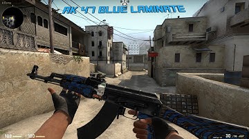 Stat Track AK 47 Blue Laminate minimal wear CSGO skin showcase