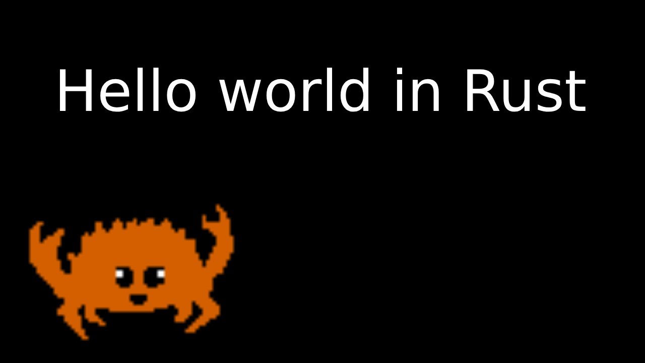 Hello world in Rust - YouTube