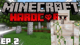 First Time Playing Minecraft Java Edition But It's Hardcore! - EP. 2 - Attack of the Iron Golem!!