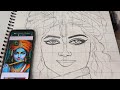 Shree krishna ji Outline Tutorial -Grid method #krishna
