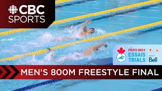 Men 800m freestyle final sees a lead change at the very end in exciting race at Olympic Trials