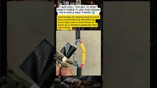 Duct Tape Hack for Tight Spaces, Use a Straw?! ⚡🔌