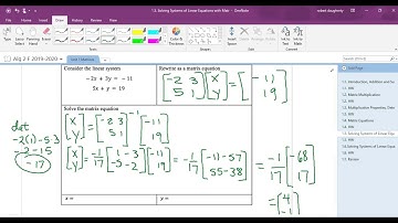 Alg2 1.5 Solving Systems of Linear Eqns with Matrices