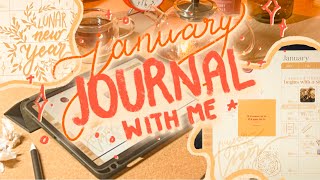 JANUARY digital journal with me | 2022 Digital planner template | Ipad diary