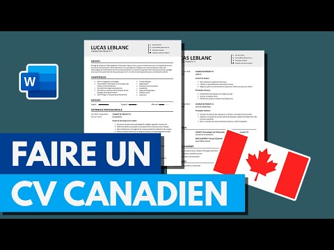 Comment Faire un CV Canadien 2022 - Normes et Modèle Gratuit