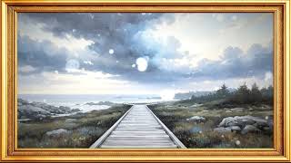 Coastal Path Under Dramatic Sky  4K Moody Seascape Art for TV Frame  Peaceful Nature Painting screenshot 5