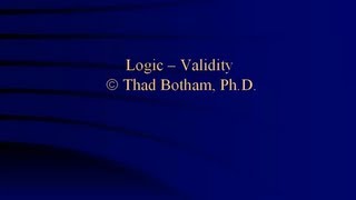 Logic 3 - Validity