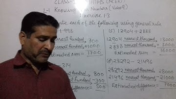 NCERT CLASS 6 CHAPTER 1 KNOWING OUR NUMBER EXERCISE 1.3 ESTIMATION (VIDEO  9)