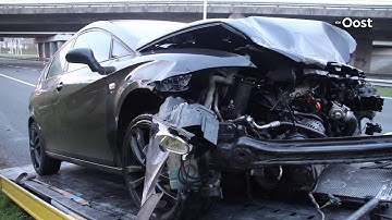 Ravage op A28 door eenzijdig ongeluk tussen Zwolle en Hoogeveen