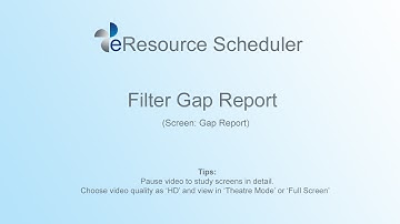 Filter Gap Report – eRS Project Resource Allocation