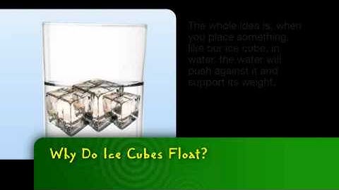 Bayer MSMS | Why Do Ice Cubes Float?