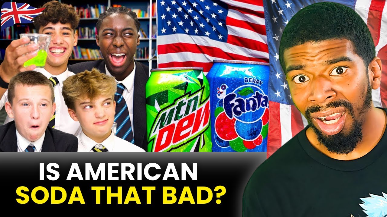 British Highschoolers Try American Soft Drinks For the 1st Time! | American Reacts