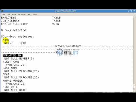 SQL TUTORIALS: HOW TO SEE, WHAT TABLES YOU HAVE IN YOUR CURRENT USER