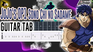 Video thumbnail of "JoJo Part 1 Phantom Blood - Sono Chi no Sadame Guitar Tutorial Tabs"