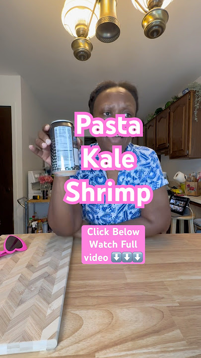 Cooking Vlog ￼ click on the link below to watch the full video. Pasta kale & shrimp.#CookTogether. ￼