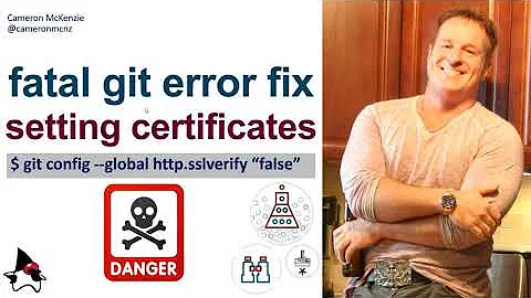 Fix Git clone's fatal setting SSL certificate error