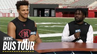 Adrian Martinez and JD Spielman Talk Nebraska Offense 2019 BTN Bus Tour B1G Football