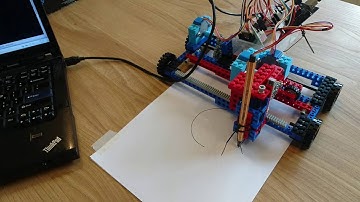Lego plotter with third axis and data streaming (description in captions)