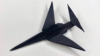 EASY ORIGAMI PAPER JET - How to make a paper airplane model