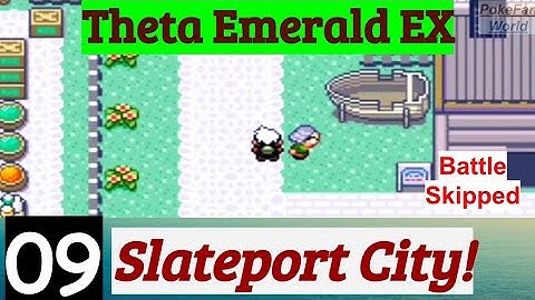 Pokemon Theta Emerald EX Part 9 PokeFan Exploring Slateport City | GBA Rom Hack