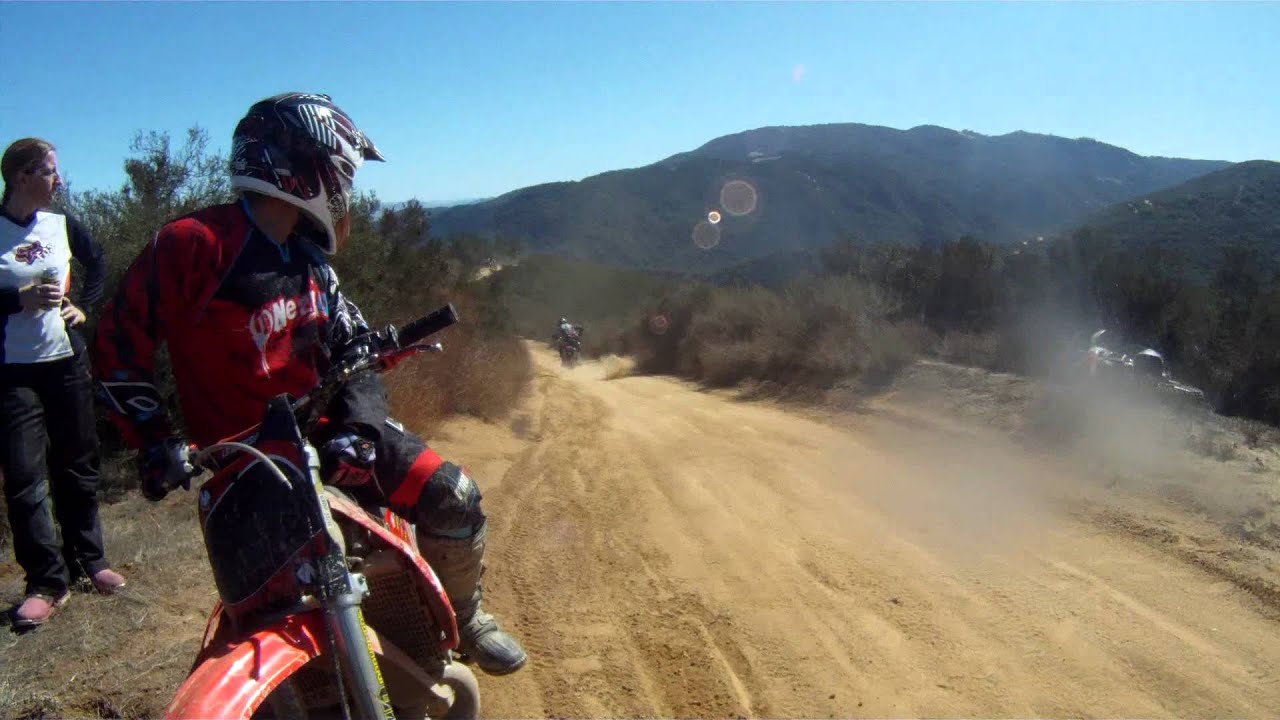 Hollister Hills-Dan B Jumping Off The Top of a Hill Climb