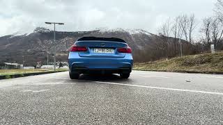 Bmw f30 335ix brutal sound with K&N cold air intake catless downpipe & titanium straightpipe