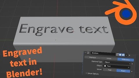 How to Engrave Text into Objects in blender!