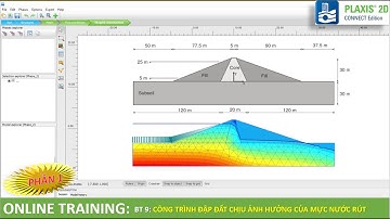 [Plaxis 2D] - Bài toán 9 - Đập đất chịu ảnh hưởng của mực nước rút | @NGUYỄN QUỐC TỚI