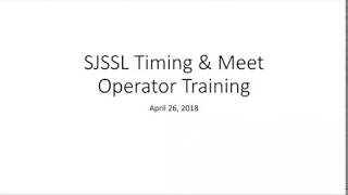 SJSSL - Admin Official 2018 Training