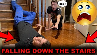 FALLING DOWN THE STAIRS PRANK ON TWIN BROTHER (REVENGE PRANK)