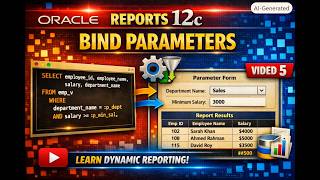 5. Oracle Reports 12c | Report Bind Parameters | Create Dynamic Parameterized Reports