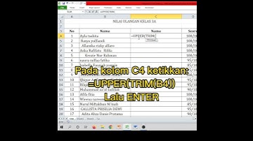 MERAPIKAN TEKS EXCEL DALAM HITUNGAN DETIK | RUMUS TRIM, UPPER, PROPER DAN LOWER | #shorts
