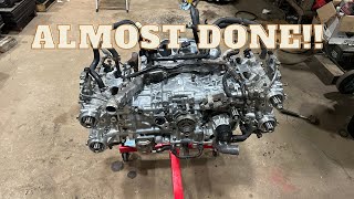 Assembling the Subaru STI Type RA long block!!